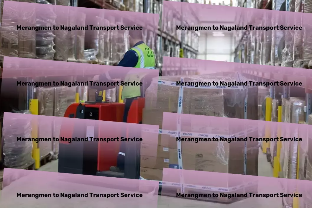 Merangmen to Nagaland Household Goods Transport Courier and delivery services